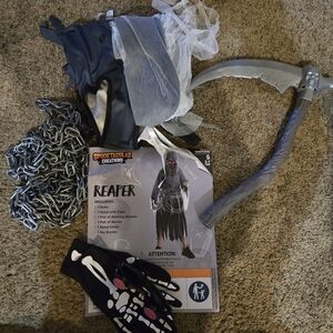 Spooktacular Creations Reaper Kids Costume - Black and Gray